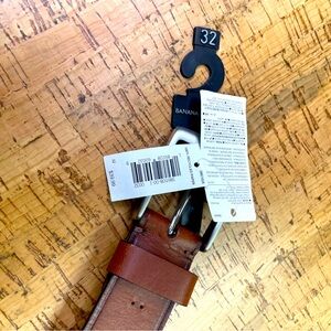 Banana Republic Caramel Brown Leather Belt NWT 32”